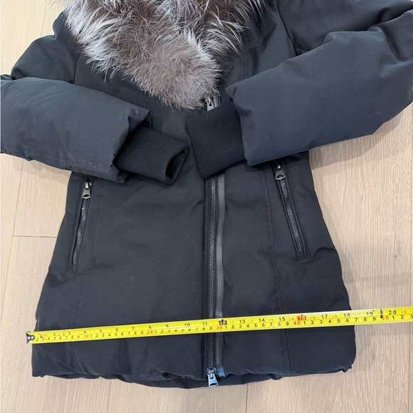 Mackage down parka coat with silver fox fur trim - Picture 7 of 14
